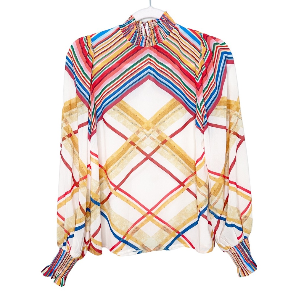Fab'rik Multicolored High Neck Blouse